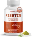 Fisetin 10-in-1 Formel - mit Spermidin Quercetin Resveratrol, Elderberry, Turmeric Non-GMO, Glutenfrei, Sojafrei