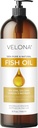 Fisch Omega-3 Öl von Velona - 32 Fl Oz | 100% reines und natürliches Trägeröl | Raffiniert | Vitamin E, D, Omega-3 | Kochen, Haut, Gesicht, Körper, Haarpflege | Heute verwenden - Genießen Sie Ergebnisse
