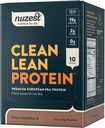 Nuzest - Pea Protein Powder - Clean Lean Protein, Premium Vegan Plant Based Protein Powder, Dairy Free, Gluten Free, GMO Free, Protein Shake, Rich Chocolate, 0.9 oz, (Pack von 10)
