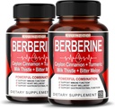 8 en 1 Berberine Supplément - Par Capsule Fournit - Soutien Digestion, Immunité - avec Ceylan Cinnamon, Thistle de lait, Turmeric, Bitter Melon