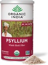 ORGANIC INDIA Ganzes Psyllium Husk Pulver Organisch - Psyllium Husk Faserergänzung, Verdauungsunterstützung, Vegan, Glutenfrei, Non-GMO, lösliche & unlösliche Faserquelle - 12 Unzen (Pack 1)