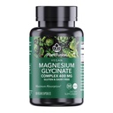PlantFusion Complexe de glycinate de magnésium végétalien 400 mg - Absorption élevée et biodisponibilité - Chélaté - Soutient la relaxation musculaire, le sommeil, la santé cardio, le soulagement du stress et la production d'énergie - Non OGM
