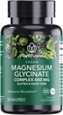 PlantFusion Vegan Magnesium Glycinate Complex 400 mg - Hohe Absorption & Bioverfügbarkeit - Chelat - Unterstützt Muskelentspannung, Schlaf, Cardio Gesundheit, Stressentlastung und Energieproduktion - Non GMO