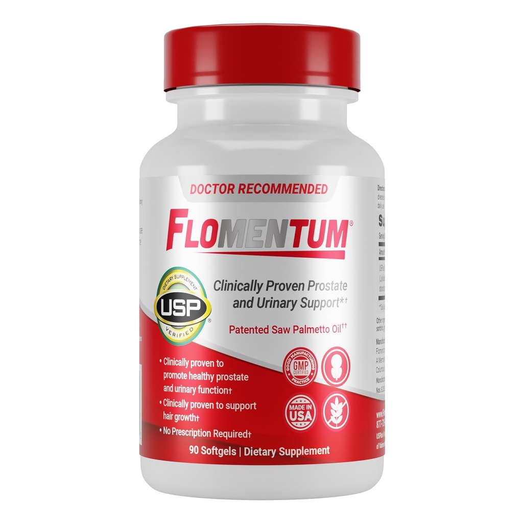 Flomentum® Saw Palmetto für Männer Prostata-Ergänzung | Prostata-Supplement für Männer Gesundheit | USP Verified - Gesunde Urinary Flow & Urinary Function - 320mg Einmal täglich (90 Count)