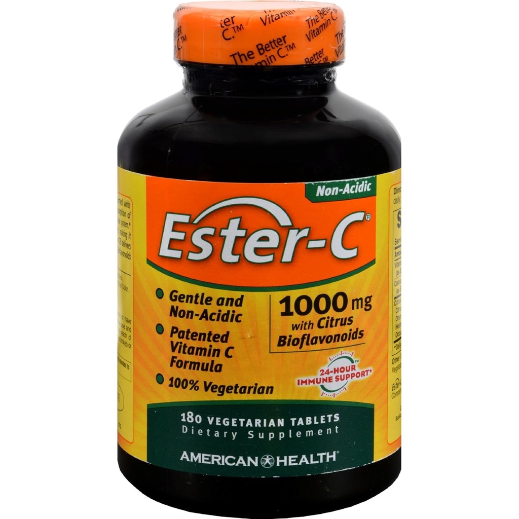 4 Packung American Health Ester-C mit Citrus Bioflavonoids - 1000 mg - 180 vegetarische Tabletten