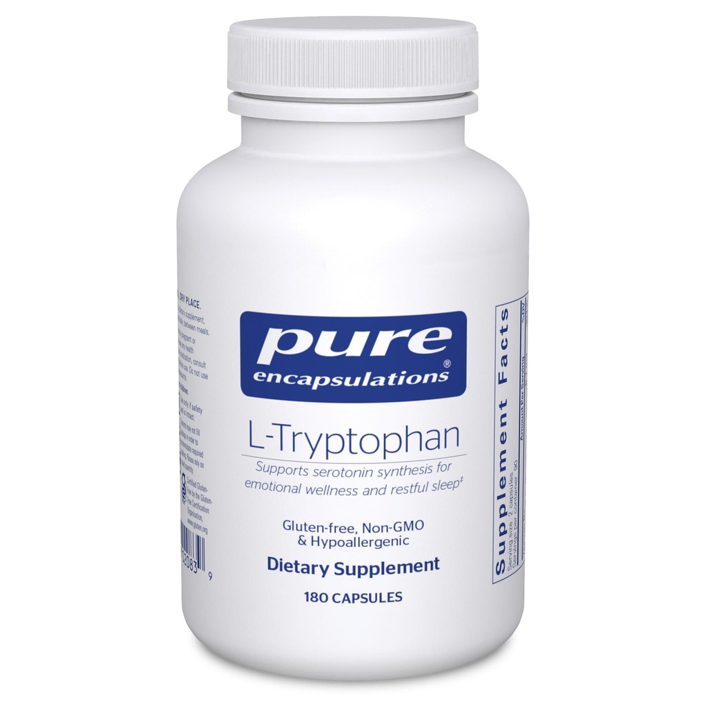 Encapsulations pures L-Tryptophane , Supplément Amino Acid pour la relaxation, le soutien de la sérotonine, le SPM et le sommeil*