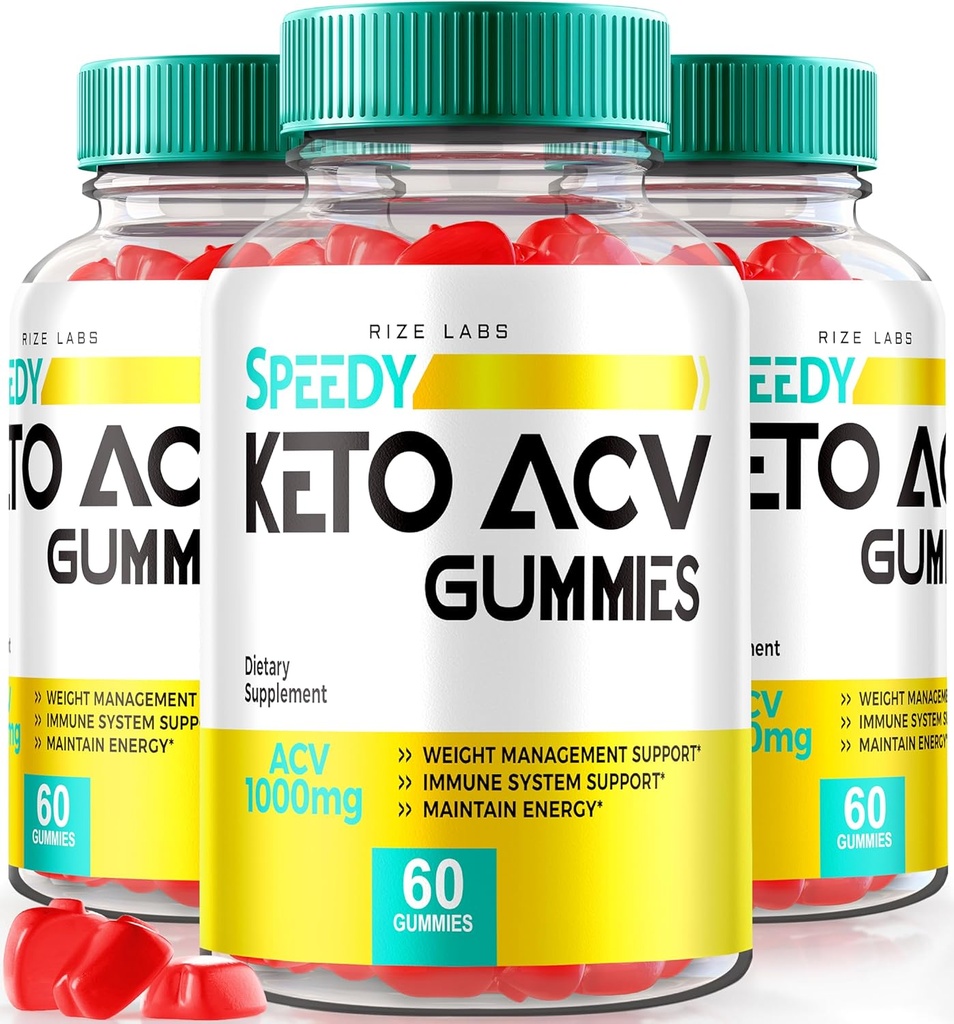 rize labs - Speedy Extreme Keto Plus ACV Gummy für erweiterte Gewichtsverlust mit Apple Cider Essig 2000mg Supplement (180 Gummi)