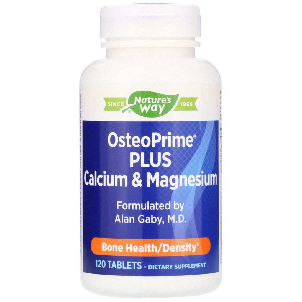 Nature's Way OsteoPrime PLUS Calcium & Magnesium, unterstützt Knochengesundheit & Muskelfunktion*, mit Vitaminen D3 & K2, Vegetarisch, 120 Tabletten