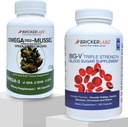 Bricker Labs Joint Comfort and Sugar Balance | Omega Cyclo Mussel für gemeinsame Gesundheit + Big-V Triple Strength Vanadyl für Blutzuckerunterstützung