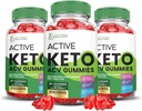 (3 Pack) Active Keto ACV Gummies Advanced Formula 1000MG ActiveKeto Keto Gummies Apfel Apfelessig Formuliert mit Granatapfelfettsaft Pulver B12 Vegan Non GMO 180 Gummys