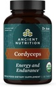 Tablettes Cordyceps biologiques, faites avec Ashwagandha, soutient l'énergie et l'endurance, sans gluten, végétalien, paléo et kéto, 30 comtes