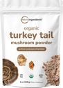 Micro Ingredients Organic Turkey Tail Mushroom Powder (50:1 Extrakt), 8 Unze | Freeze Getrocknet mit aktiven Polysacchariden, unterstützt Immunreaktion & Cellular Level, Pet Friendly