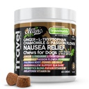 Reise Chews Nausea Relief für Hunde | Ginger L-Tryptophan Chamomile Passion Blume L-Theanine Peppermint Valerian Root Fennel Licorice Root Marshmallow Root Slippery Elm Melatonin Chew