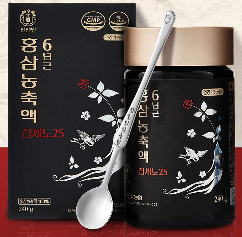 Gangwoninsam] Korean Red Ginseng Extract Ginseno25 240g / 8.46 fl. oz– Enthält 100% reines Korean 6-Year-Old Red Ginseng Root Extract