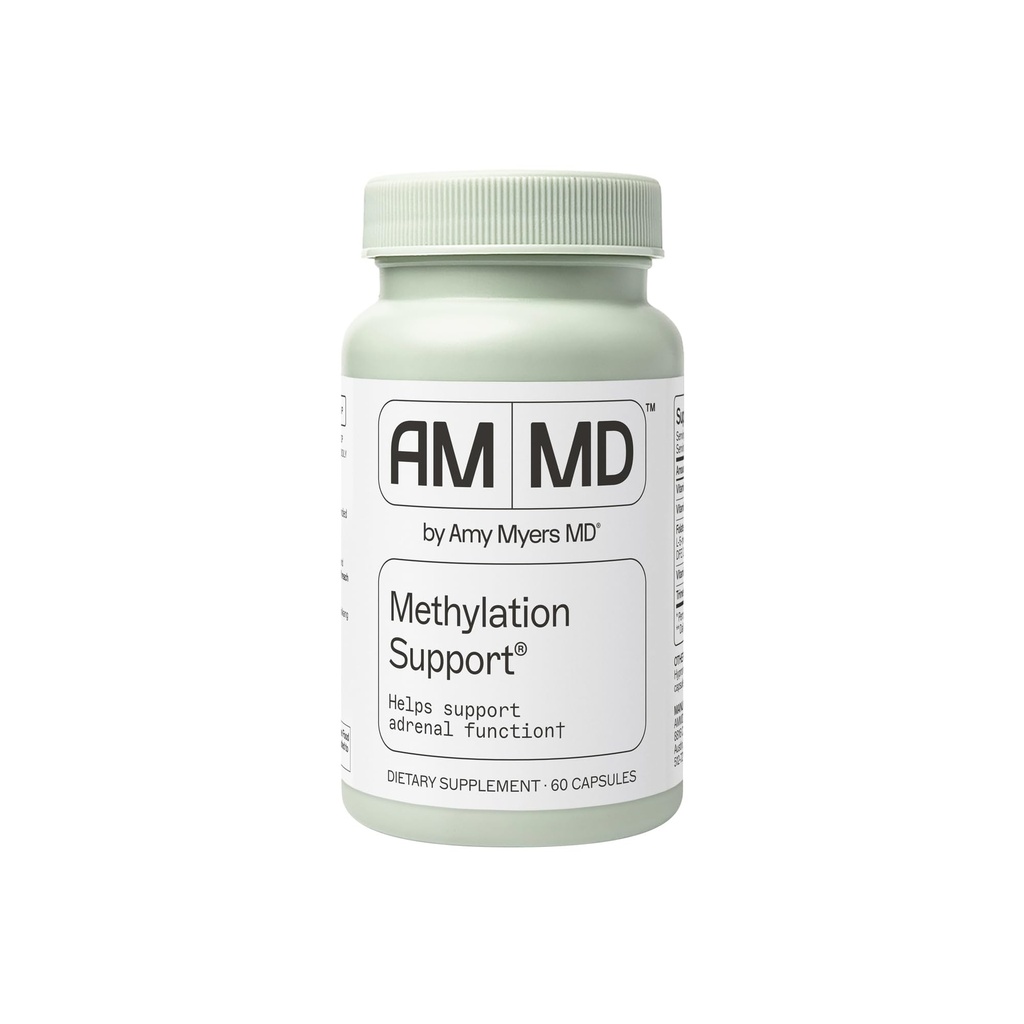 Amy Myers MD Methylierungsunterstützung - MTHFR Supplement - Unterstützt Adrenal Function, Gut & Liver Health - Enthält Folat, Vitamin B12, B6 & B2 - Non-GMO & Gluten-Free - 60 Kapseln (30 Portionen)