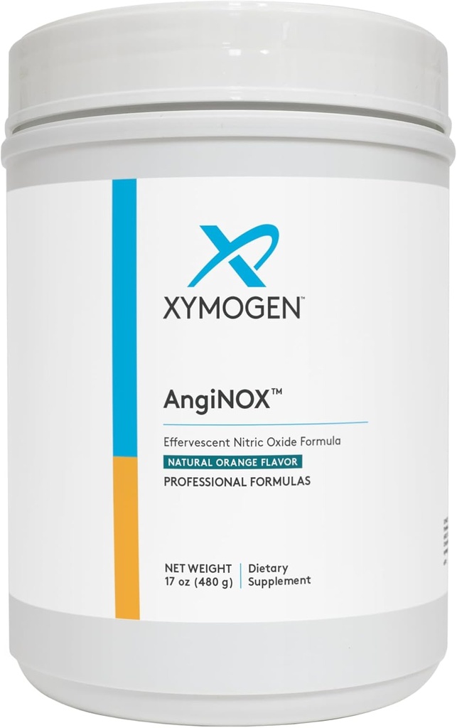 XYMOGEN AngiNOX - Nitric Oxid Support Powder mit L-Arginin, L-Citrulline + Quercetin - Unterstützt sportliche Leistung, hilft bei der Optimierung des Blutflusses + Sauerstoff - Orange Flavor Drink (17 oz)