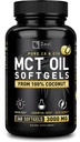 Reine MCT Ölkapseln (360 Softgels | 3000mg) 4 Monate Versorgung Keto Pillen mit unverarbeitetem Kokosnuss - C10 & C8 Brain Fuel, Energy, Octane Ketosis