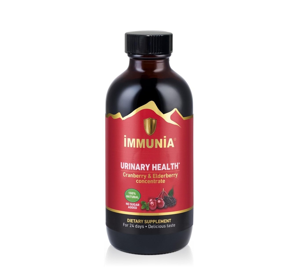 Immunia Urinary Health. Cranberry & Elderberry Konzentrat zur Prävention von Urinfektionen. Natürlich. Köstlich. 5 ml/Tag. (1-Pack)
