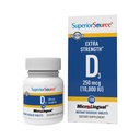 Source supérieure Vitamine D3 10000 UI, Dissoudre rapidement les comprimés microLinguaux, 100 Compte, aide à promouvoir les os et les dents forts, le soutien immunitaire, aide à maintenir une fonction musculaire saine, non-OGM
