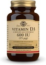 Solgar Vitamin D3 (Cholecalciferol) 15 mcg (600 IU), 120 Gemüsekapseln - Hilft, gesunde Knochen und Zähne zu erhalten - Immununterstützung - Non-GMO, Glutenfrei, Dairy Free, Kosher, Halal - 120 Portionen