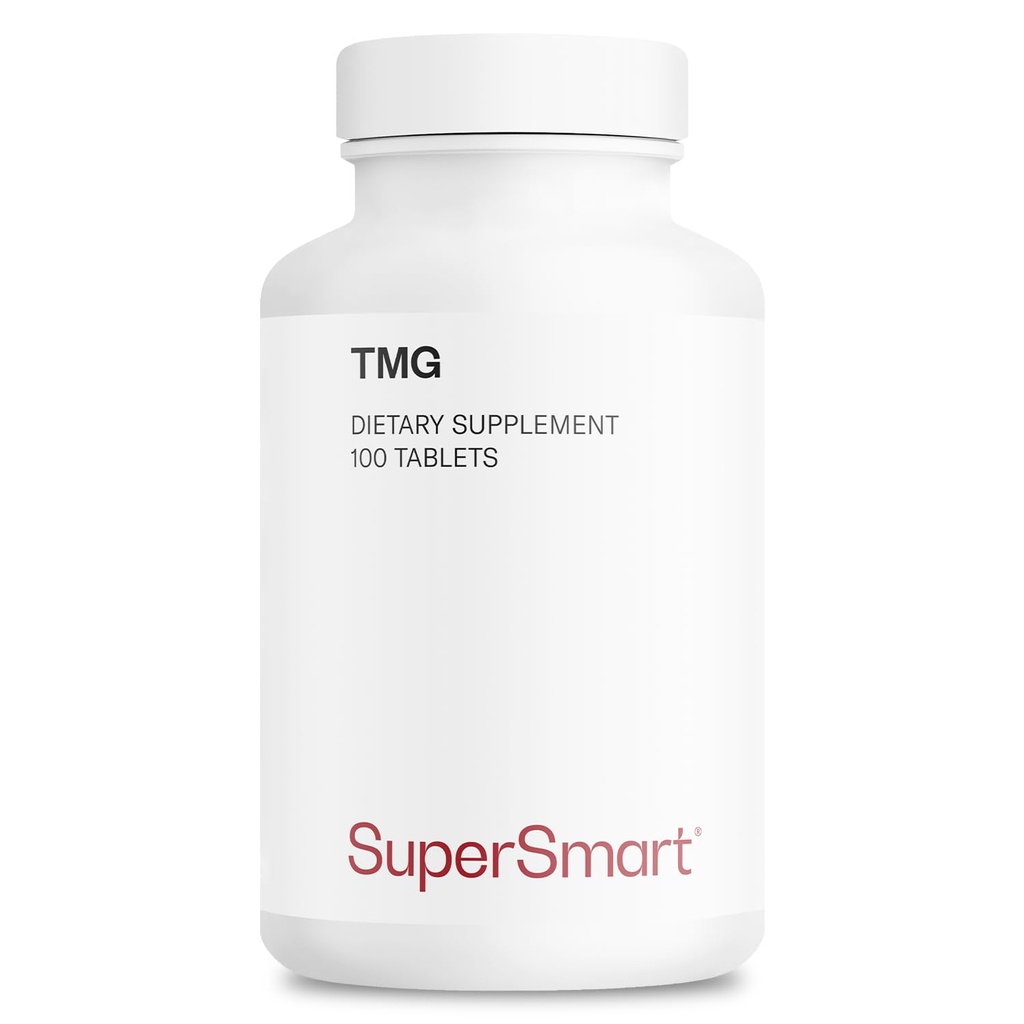 Supersmart TMG 2250mg pro Tag (High Strength) - TMG Trimethylglycin - Betaine Anhydrous Supplement | Non-GMO & Glutenfrei - 100 Tabletten