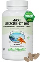 Maxi Health Liposomal Vitamin C 1000mg Tabletten mit Verdauungsmischung, hochabsorbierbares High Dose VitaminC, Non GMO Kosher Vegetarische Arzt-Formulierte Immununterstützungsergänzung (90 Count)