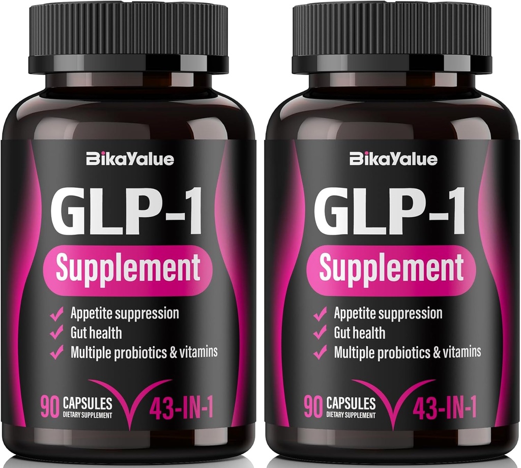 GLP-1 Supplement, GLP-1 Support, with Hops, Green Tea Extract, Garcinia Cambogia, and Probiotics, Natural GLP-1 for Gut, GLP-1 Levels & Overall Health - 120 Capsules (40 Servings)