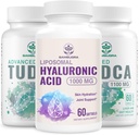 TUDCA Liver Supplements 1100mg and Liposomal Hyaluronic Acid Supplements 1000mg, High Bioavailability Supplement (Pack of 3)