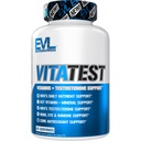 Evlution Nutrition VitaTest - Vitamine + Testosteron-Unterstützung - Schlüssel Vitamin + Mineral-Unterstützung - Men’s Daily Nährstoff & Testosteron-Unterstützung - Knochen, Augen & Immun-Unterstützung - 45 Servietten - 90 Tabletten
