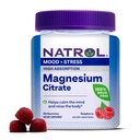 Citrate de Magnésium Natrol, supplément de Magnésium à haute absorption pour l'humeur et le stress, aide à calmer l'esprit et à détendre le corps, 60 gommies aromatisées aux framboises, jusqu'à 30 jours d'approvisionnement