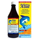 Ballena Azul Aceite de Hígado de Bacalao para Adultos y Niños, COD Liver Oil for Adults and Children, Good Source of Vitamins A,D,E, B1, Nahrungsergänzung, Omega 3, Inmune System Boost (ORANGE 15 OZ)