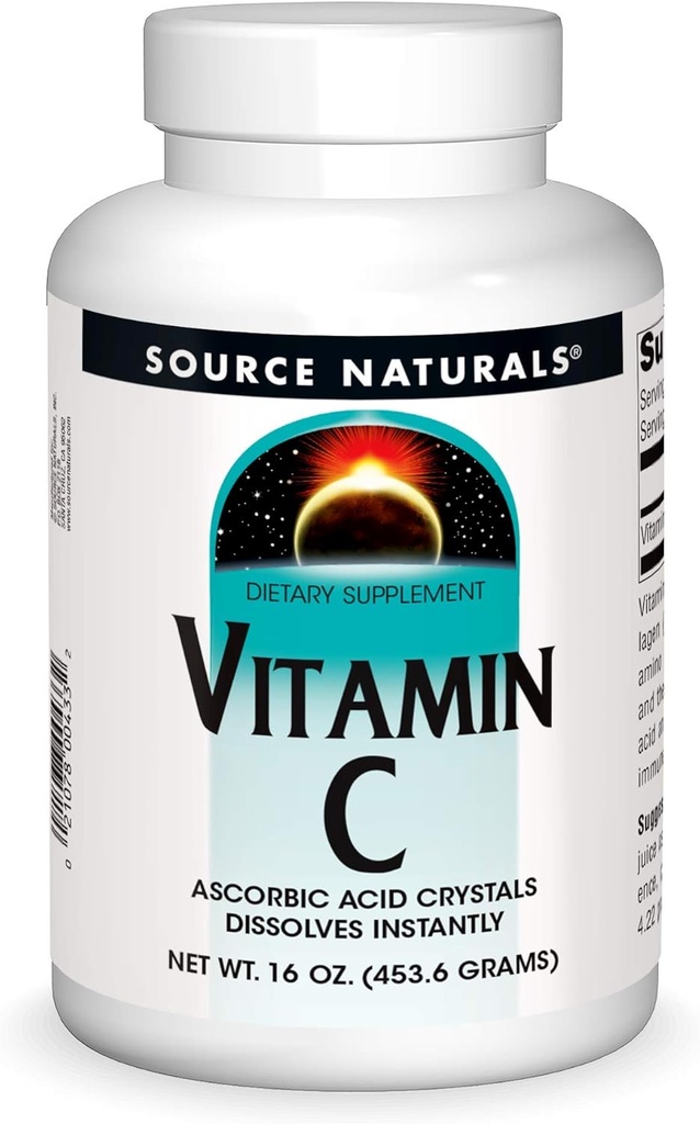 Quelle Naturals Vitamin C - Ascorbinsäure Kristalle Das löst sich sofort, Nahrungsergänzung - 16 oz
