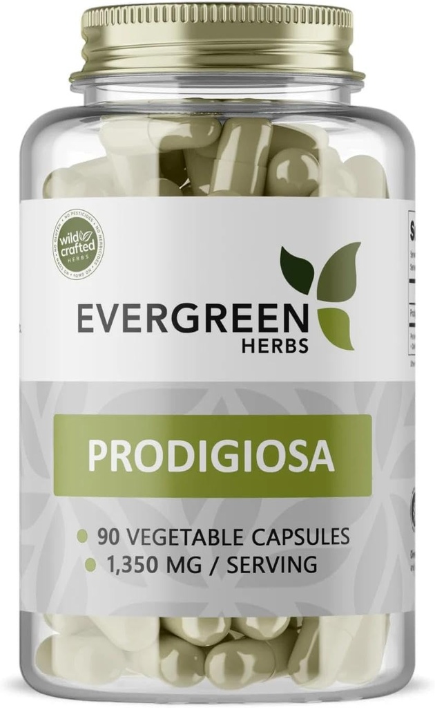 Evergreen Herbs Prodigiosa (Capsules) - Tamper Proof Seal, um Frische zu gewährleisten.