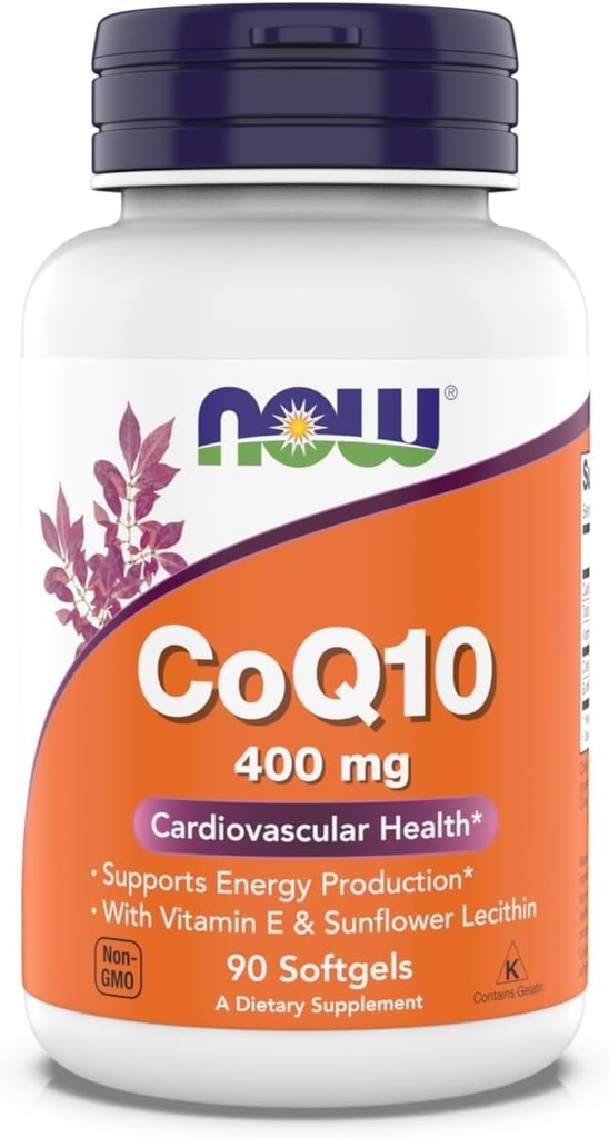 JETZT Nahrungsergänzungsmittel, CoQ10 400 mg, Pharmazeutische Klasse, All-Trans Form Produziert von Fermentation, 90 Softgels