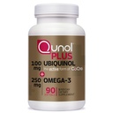 Qunol Plus Ubiquinol CoQ10 100mg mit Omega 3 Fischöl 250mg, extra Stärke Antioxidans Ergänzung, 90 Zähler