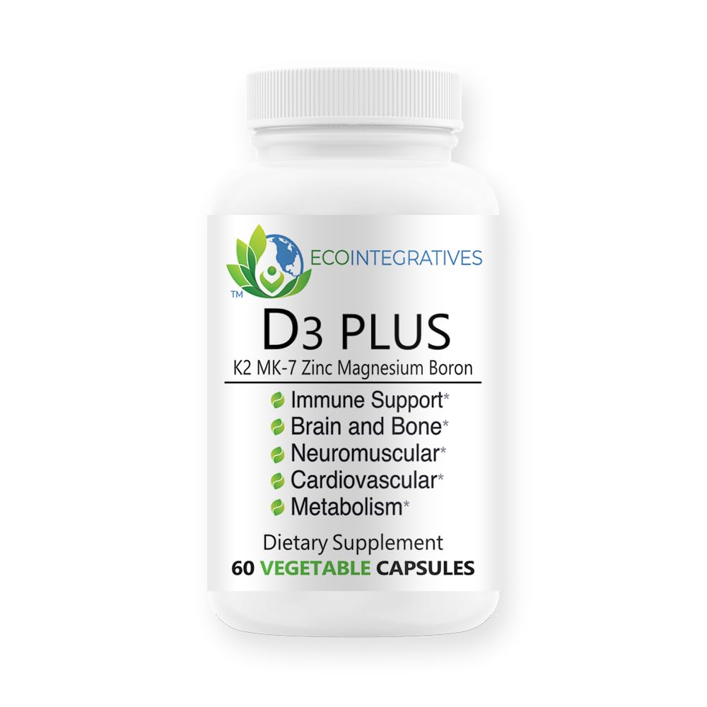 D3 Plus Boron Vitamin K2 Magnesium Zink unterstützt Herz-Kreislauf Nerves Muskeln Knochen Zähne Zahnfleisch Immun Gesundheit Gewebe Reparatur Balance Hormone Stoffwechsel 60 Vegan Mützen