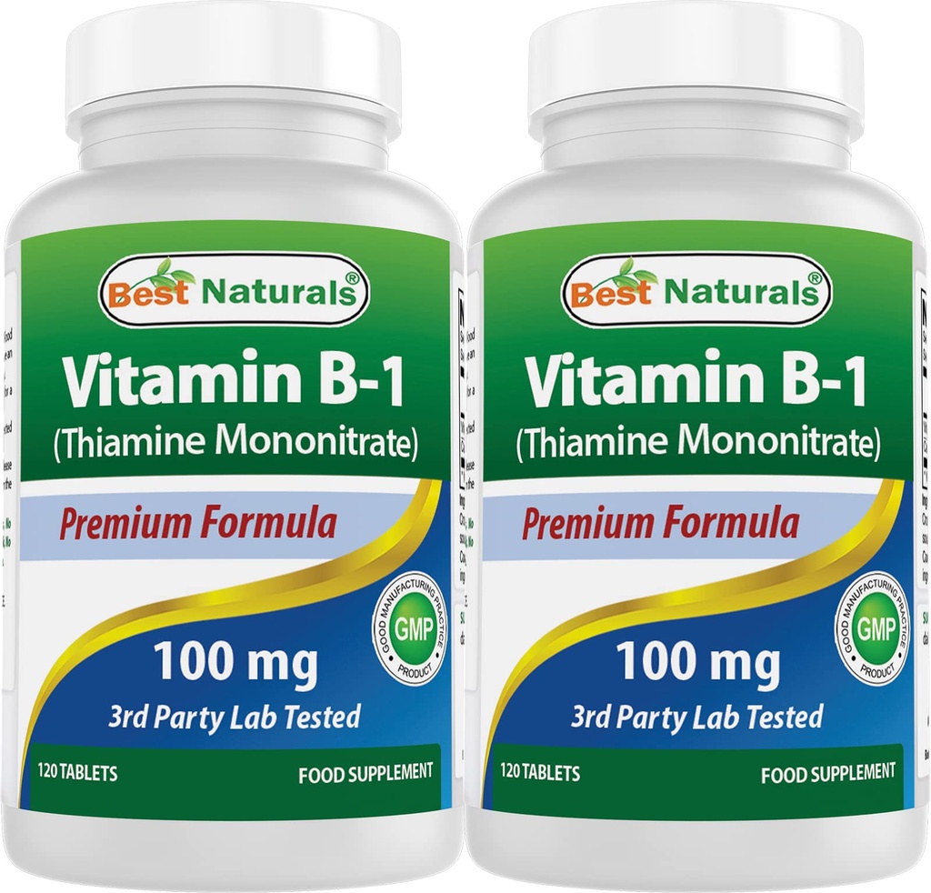 Best Naturals Vitamin B1 als Thiamine Mononitrate 100 mg 120 Tabletten (120 Graf (Pack von 2))