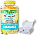 Omega 3 2000mg softgels- Fischöl, 120ct (Pack von 1), Boxed by Fusion Shop Store