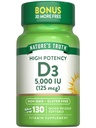 Nature's Truth Vitamin D3 5000 IU Softgels | 130 Count | Hohe Potenz | Non-GMO & Gluten Kostenlose Ergänzung