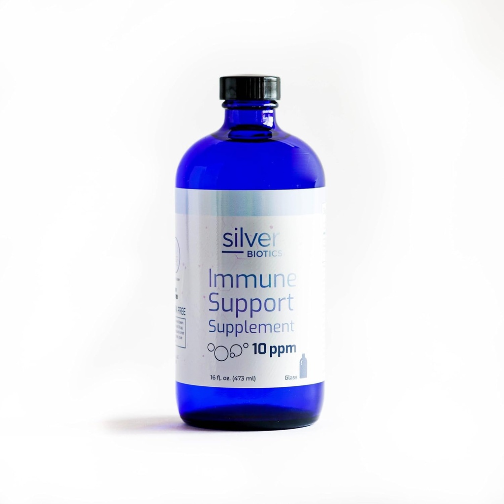 Silber Biotics Multivalent SilverSol Technology Ag4O4 10 PPM Immununterstützung | Bio-Hacking Immun Building Natural Support (16 Fl Oz Glasflasche)