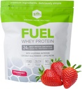 SFH Fuel Whey Protein Powder Great Tasting Grass Fed Whey | MCTs & Fiber for Energy | All Natural | Soy Free, Glutenfrei, No RBST, No Artificial Flavors (Strawberry (1.6lb Bag))