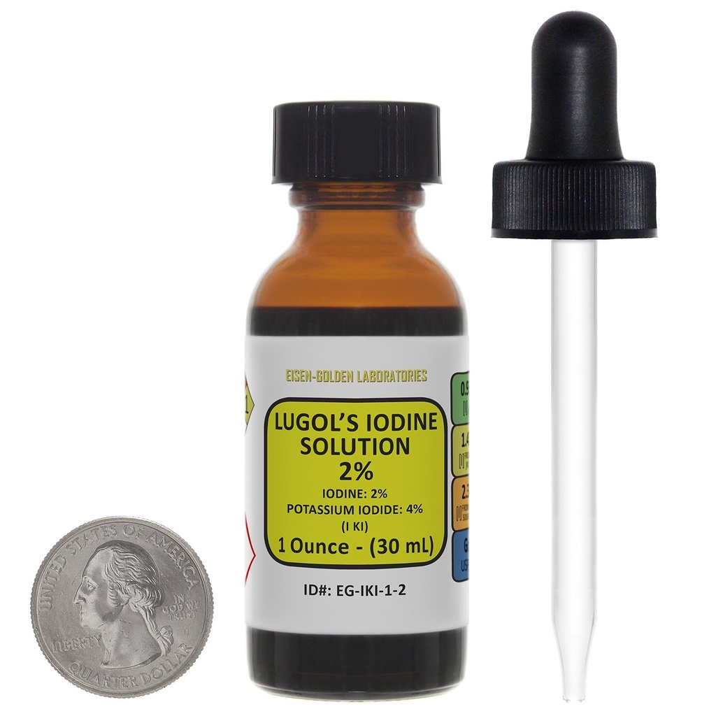 Lugol's Iodine / 2% Lösung / 1 Oz in einer Amberglasflasche/Free Dropper