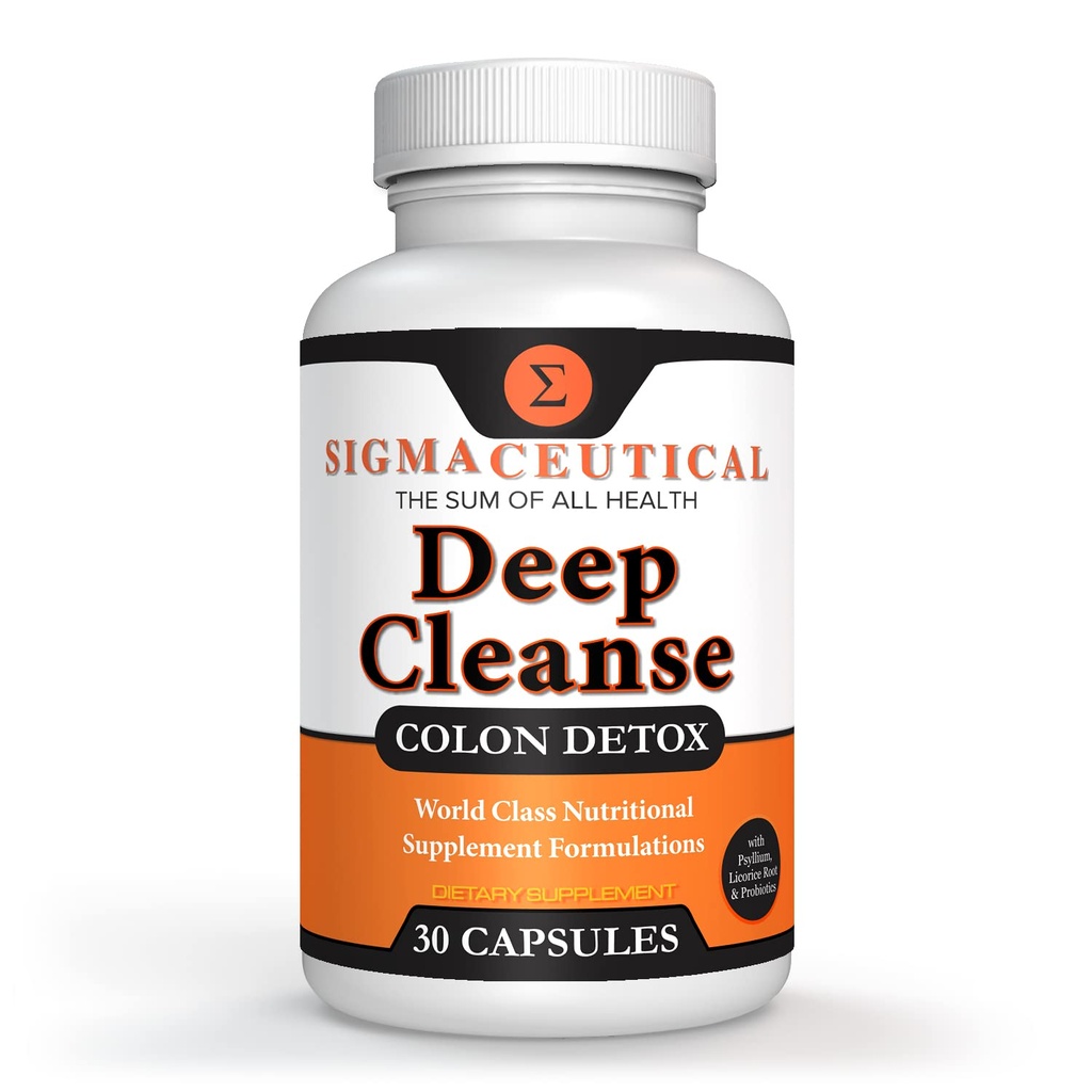 1 Tag Colon Cleanse - Detox Cleanse - Bowel Cleanse & Laxative - Bowel Detox - Colon Cleanser & Detox - 30 Kapseln