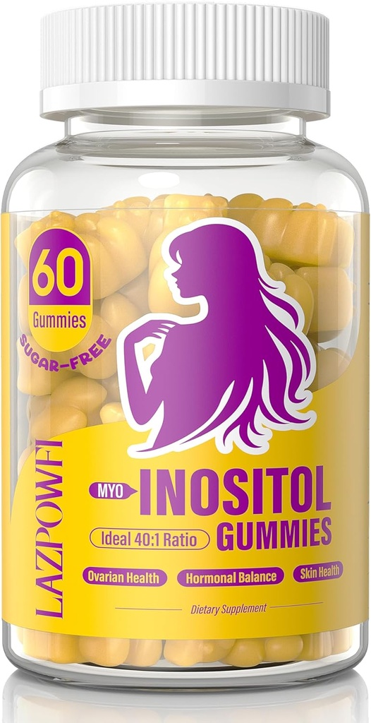 Gommies d'inositol avec Myo-Inositol et D-Chiro Inositol, Vitamine D3,Magnésium Glycinate et zinc - Idéal rapport 40:1 - 30 jours d'approvisionnement-96
