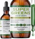 Liquid Super Greens Tropfen | Leistungsstarke Antioxidantien | Immununterstützung | Verdauungsgesundheit | Peppermint Flavor | von The Healthy Life for Me | 2oz - 30 Tage Versorgung