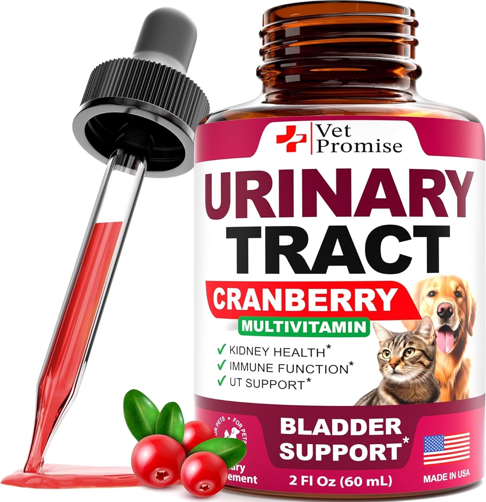 Cat & Dog UTI Behandlung - Urinary Tract Infektion Behandlungen mit Cranberry - Dog & Cat UTI Medicine - Advanced Kidney & Bladder Support Multivitamin - Nierengesundheitsergänzung Vitamine - Made in USA