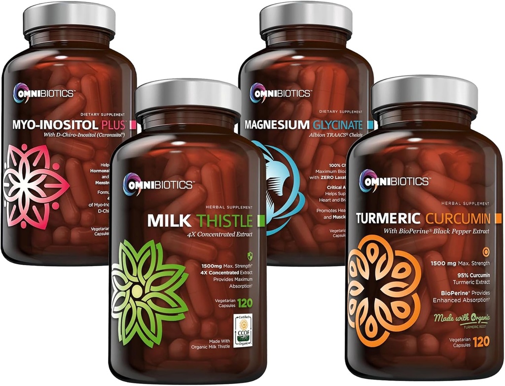 Kurkuma + Milch Diesele Kapseln + Magnesium Glycinat + Myo-Inositol
