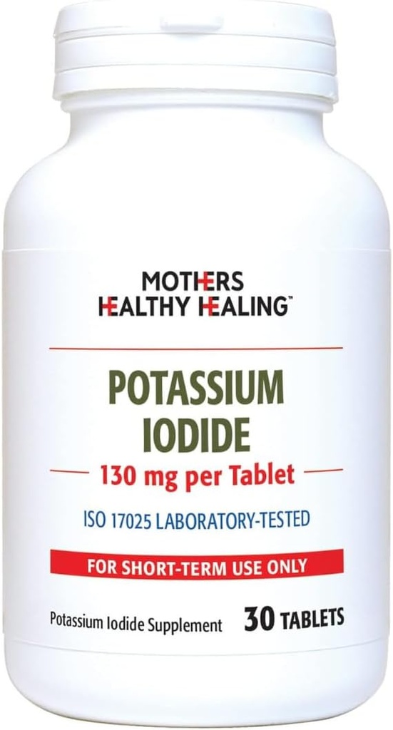 Kaliumjodid 130 mg KI Supplement | 30 Tabletten für Schilddrüsenunterstützung | Jod - YODO Naciente