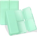 FYY Daily Pill Organizer, 7 Komponenten Tragbare Pille Fall Reisen Pille Organizer,[Folding Design] Pille Box für Geldbeutel, um Vitamine zu halten, Kaffee Leberöl, Ergänzungen und Medikamente-Green
