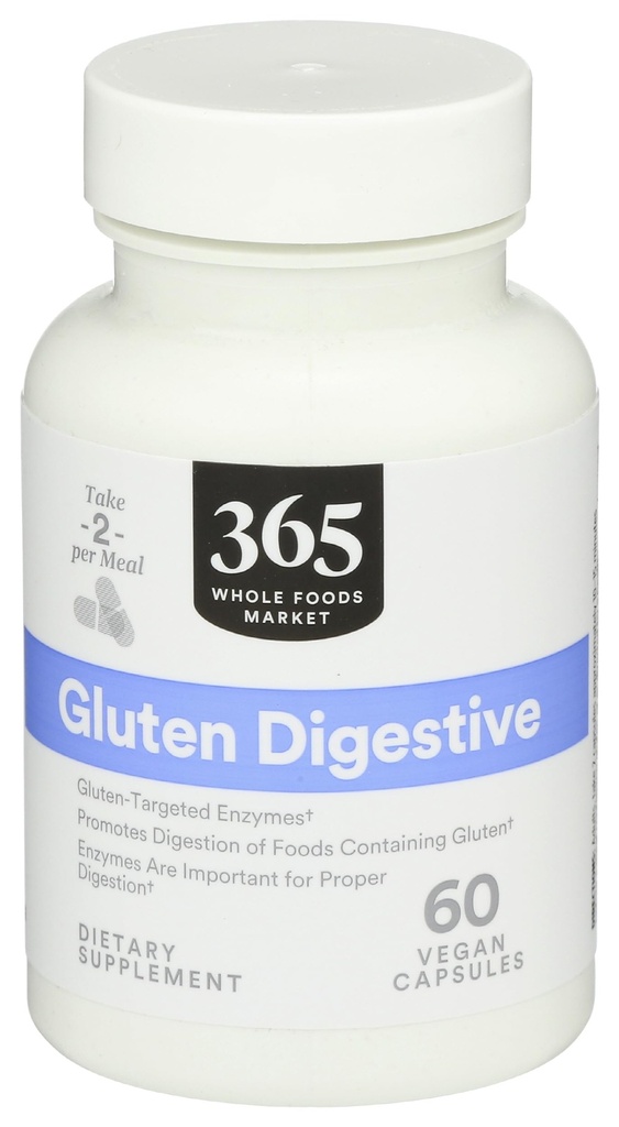 365 par Marché des aliments entiers, Enzymes Gluten Digestive, 60 Compte